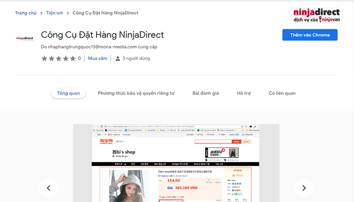 Tải công cụ đặt hàng NINJA DIRECT
