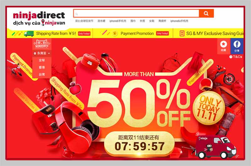 Ngày 08/01 âm lịch - đặt hàng Taobao với nhiều mã khuyến mãi khủng