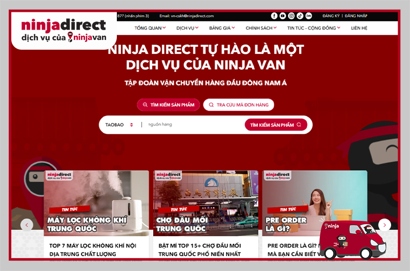 Mua hàng Taobao bằng Tiếng Việt thông qua Ninja Direct