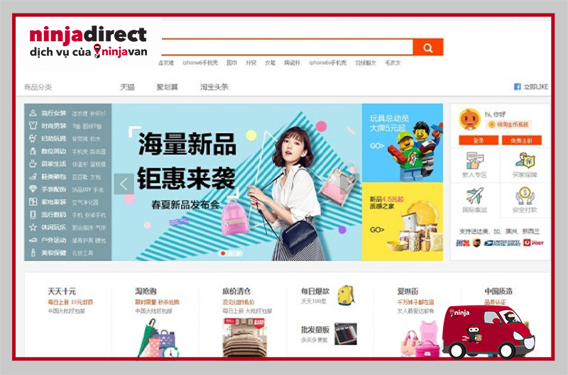 Truy cập vào trang mua hàng trên Taobao bằng Tiếng Việt 