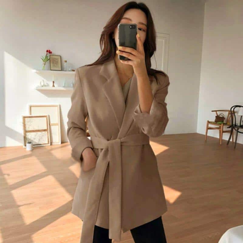 áo khóa blazer nữ phối đai