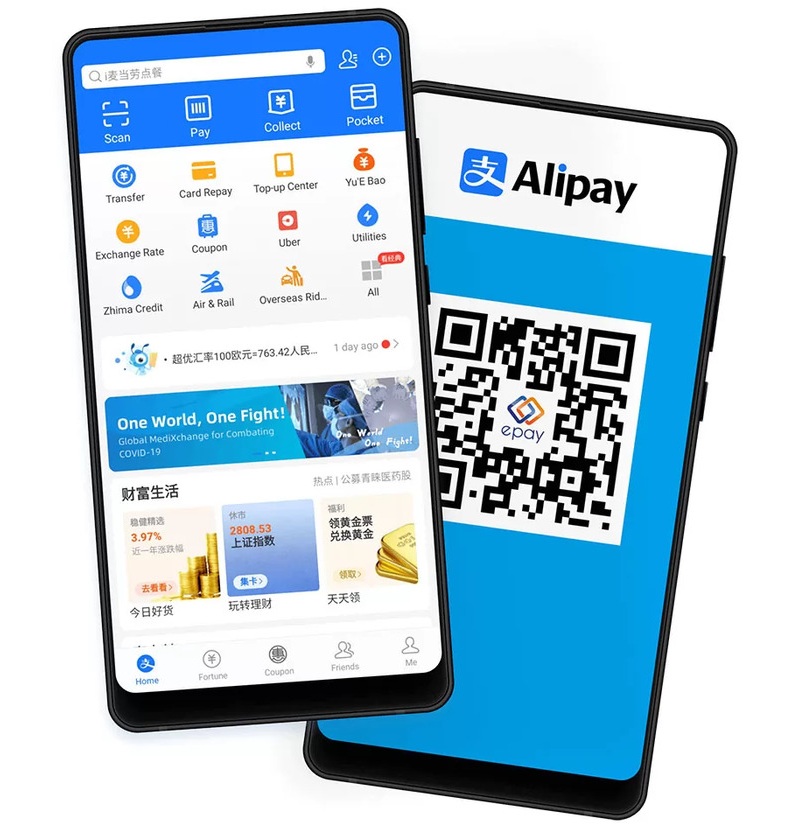 cách nạp tiền vào ví alipay